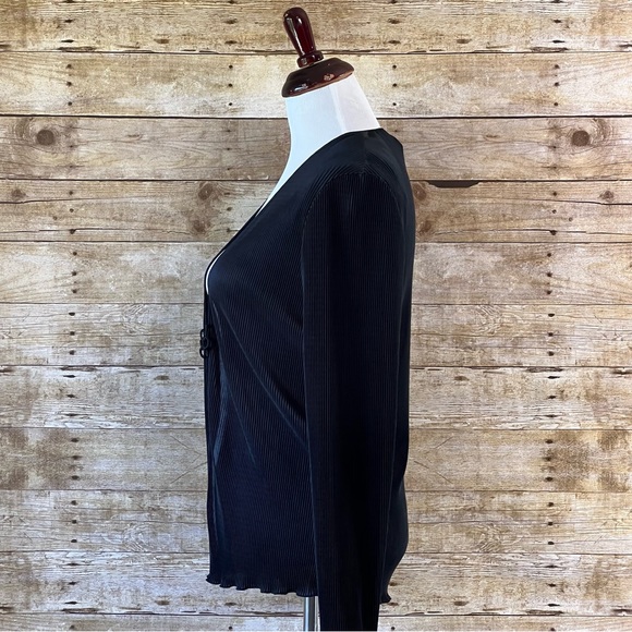 Black Size Large Ribbed Cardigan - Picture 6 of 9